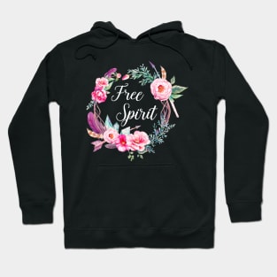 Free Spirit Watercolor Floral Hoodie